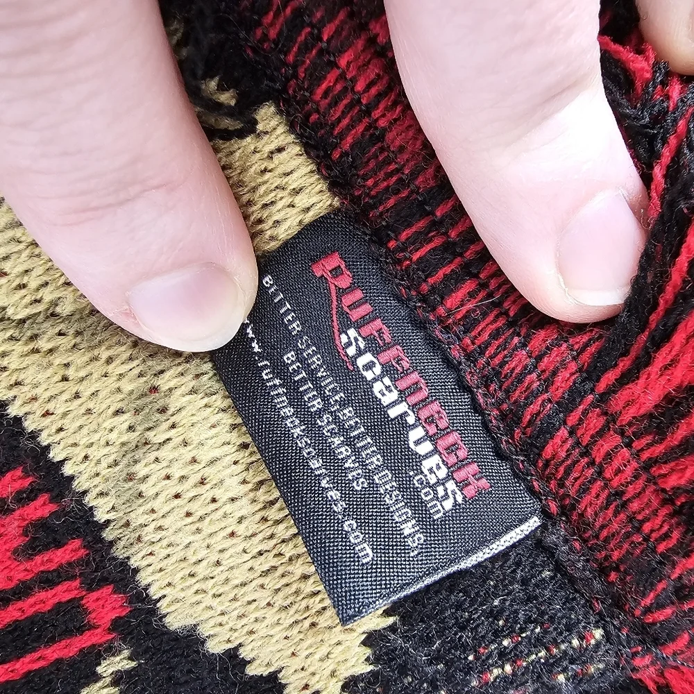 Ruffneck Atlanta United Argyle Scarf - Red, Black, Gold